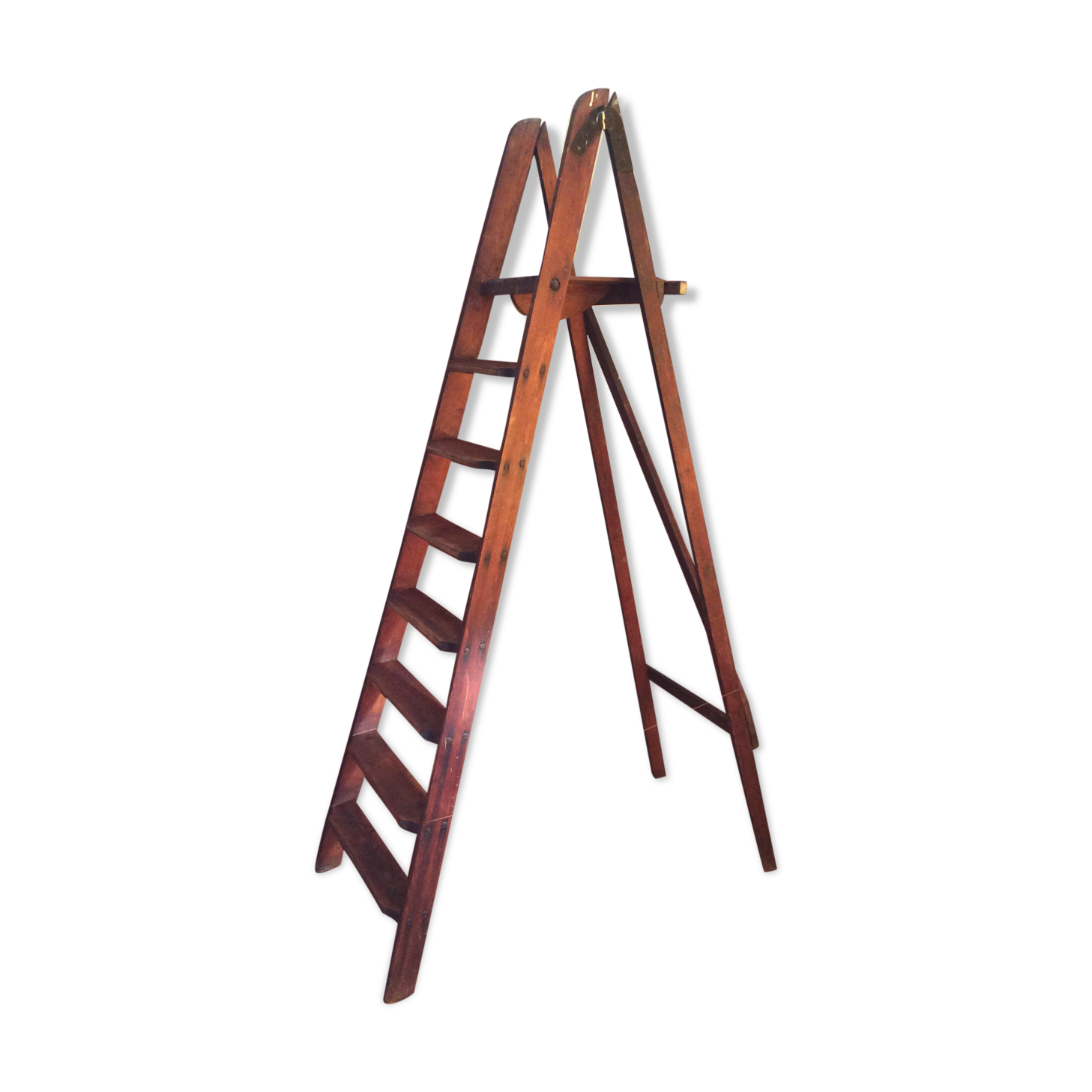 Stepladder 7 vintage wooden steps
