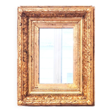 Napoleon III mirror, Wood and stucco, Gilded with copper leaf.