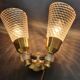 Pair of double light wall sconces from the 1960s.