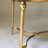 Marble and gilded metal coffee table
