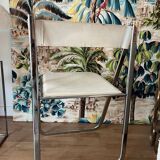 Italian folding chair in leather "Tamara" by Arrben 1970 vintage