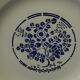 6 flat plates in earthenware from SAINT AMAND. Blue decoration.