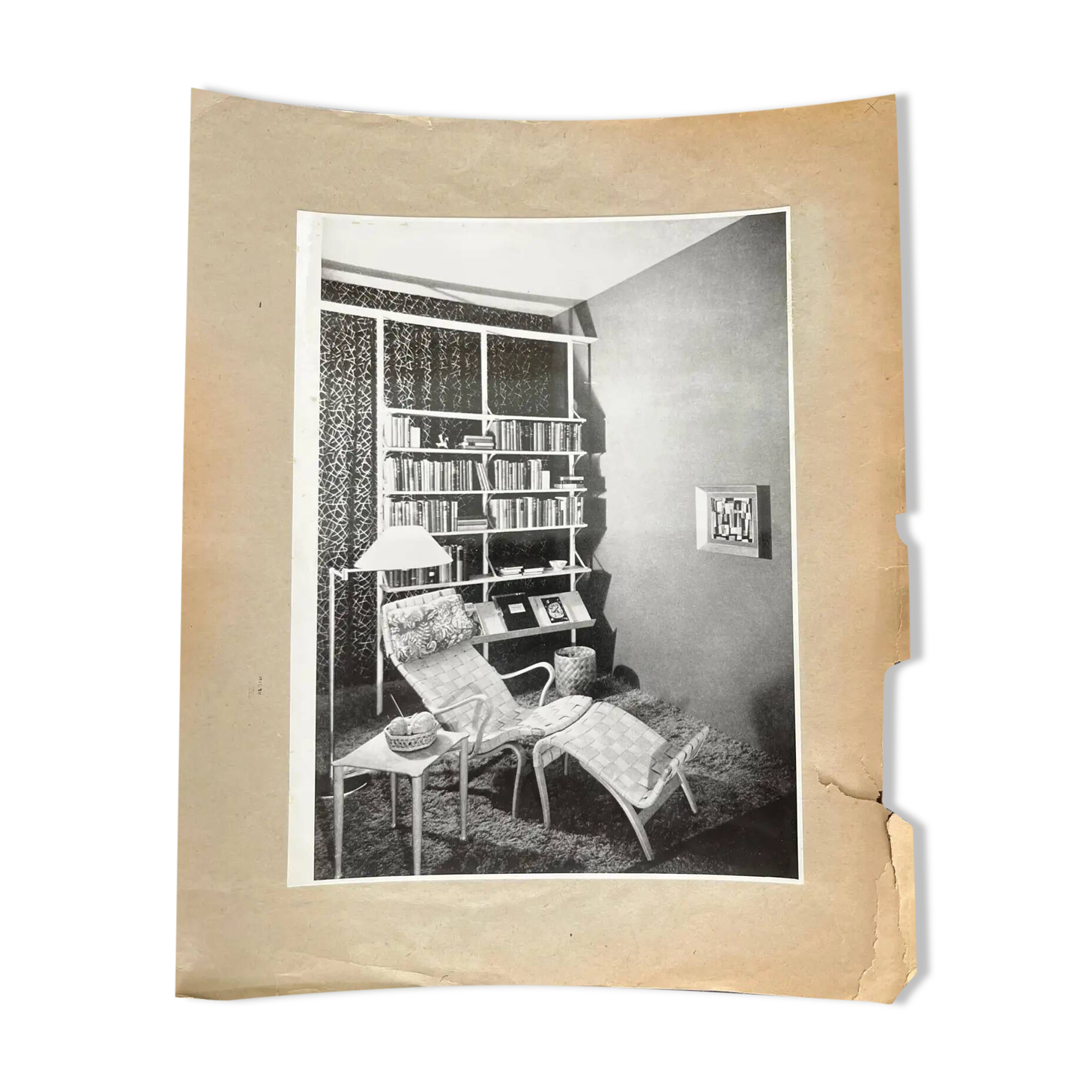 Original photo of furniture by Bruno Mathsson / Sweden - 1945