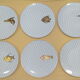 Set of 6 golden dinner plates - Les Poissons d'or - Ateliers Bernardaud
