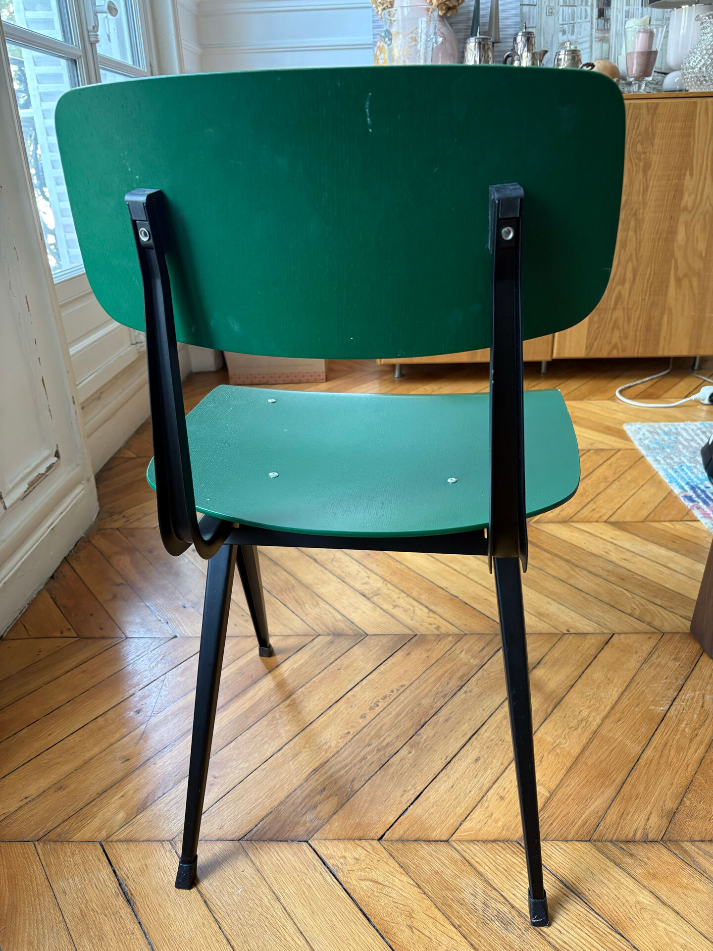 6 green Hay Result chairs