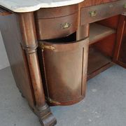 Credenza in mahogany door flame time XIX