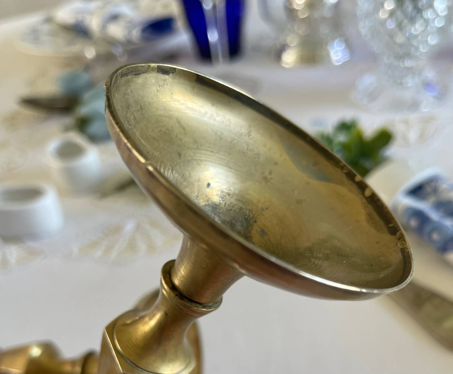 Pair of brass candlesticks