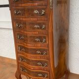 Semainier en bois galbé marqueterie