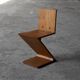 Gerrit Rietveld Zig Zag chair by G.A.v.d. Groenekan, The Netherlands 1960s