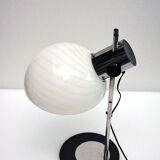 70's table lamp in glass and metal produced by Zonca