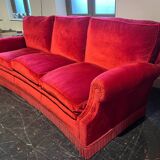 1970s velvet sofa