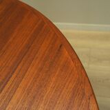 Round teak table, Danish design, 1960s, manufacturer: Gudme Møbelfabrik, de