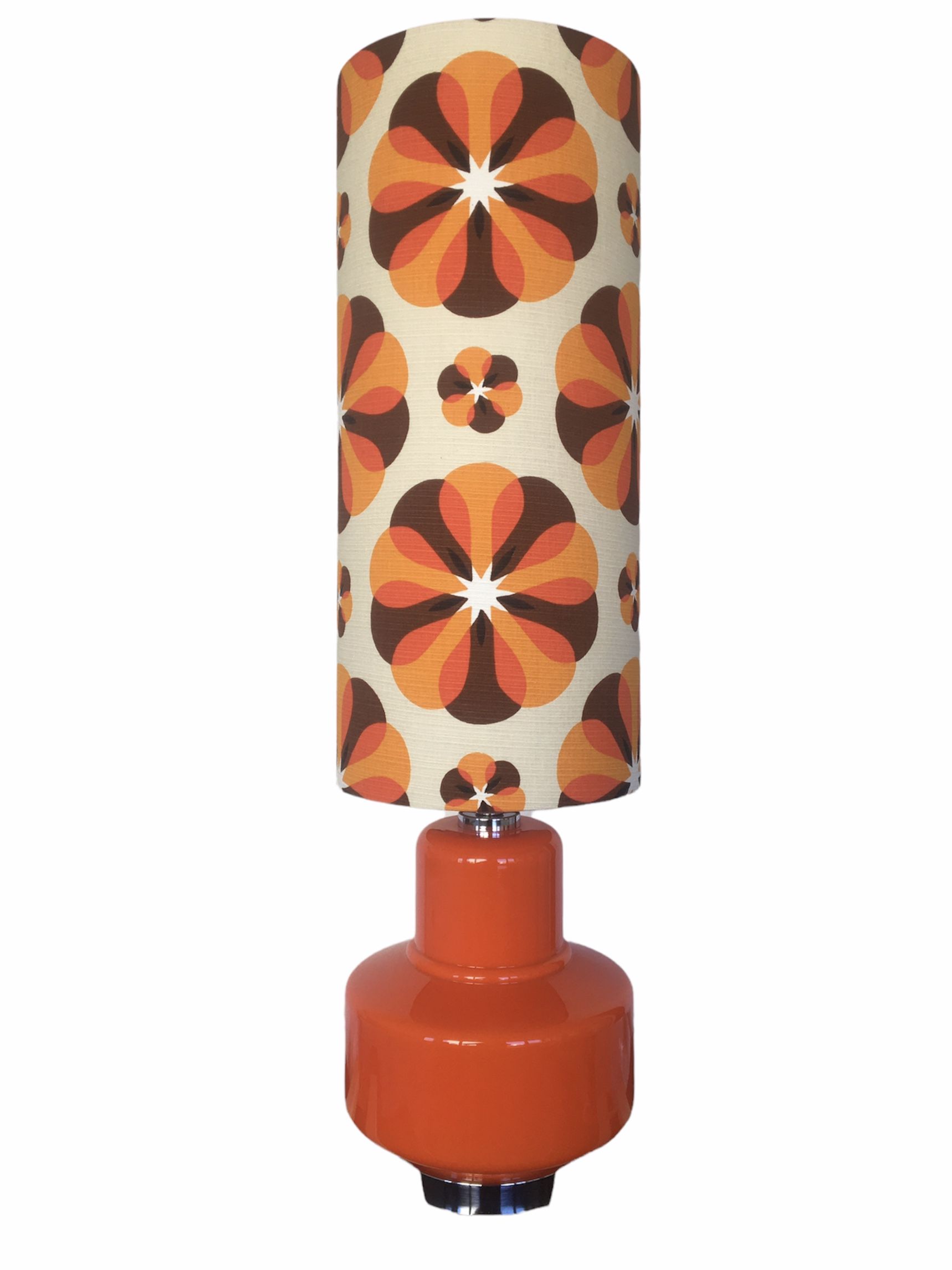 Lampshade Carrousel H60 D26 - vintage fabric 70's