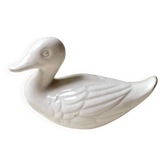 11 cm duck in vintage white earthenware