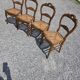 4 chaises style Louis XV en merisier