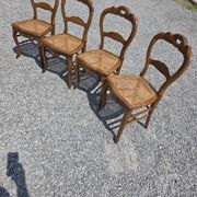 4 chaises style Louis XV en merisier