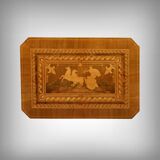 Living room table in cherry and walnut, Restoration style – late 19th century