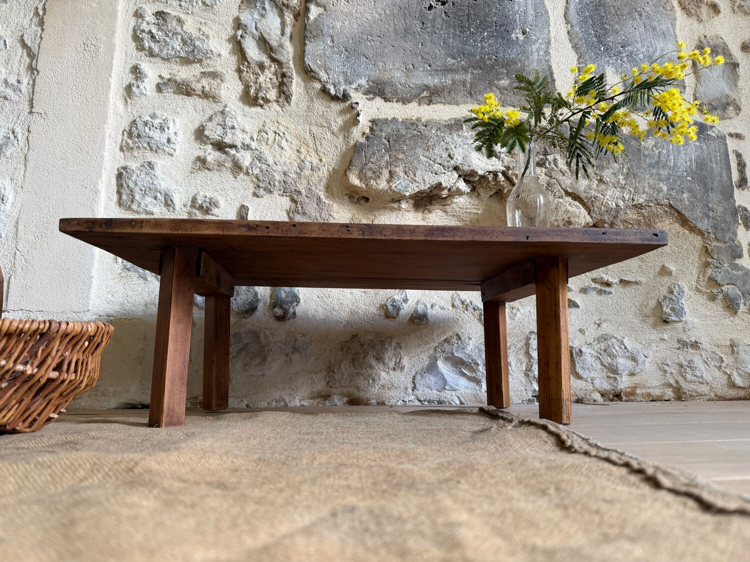 Wooden bedside table