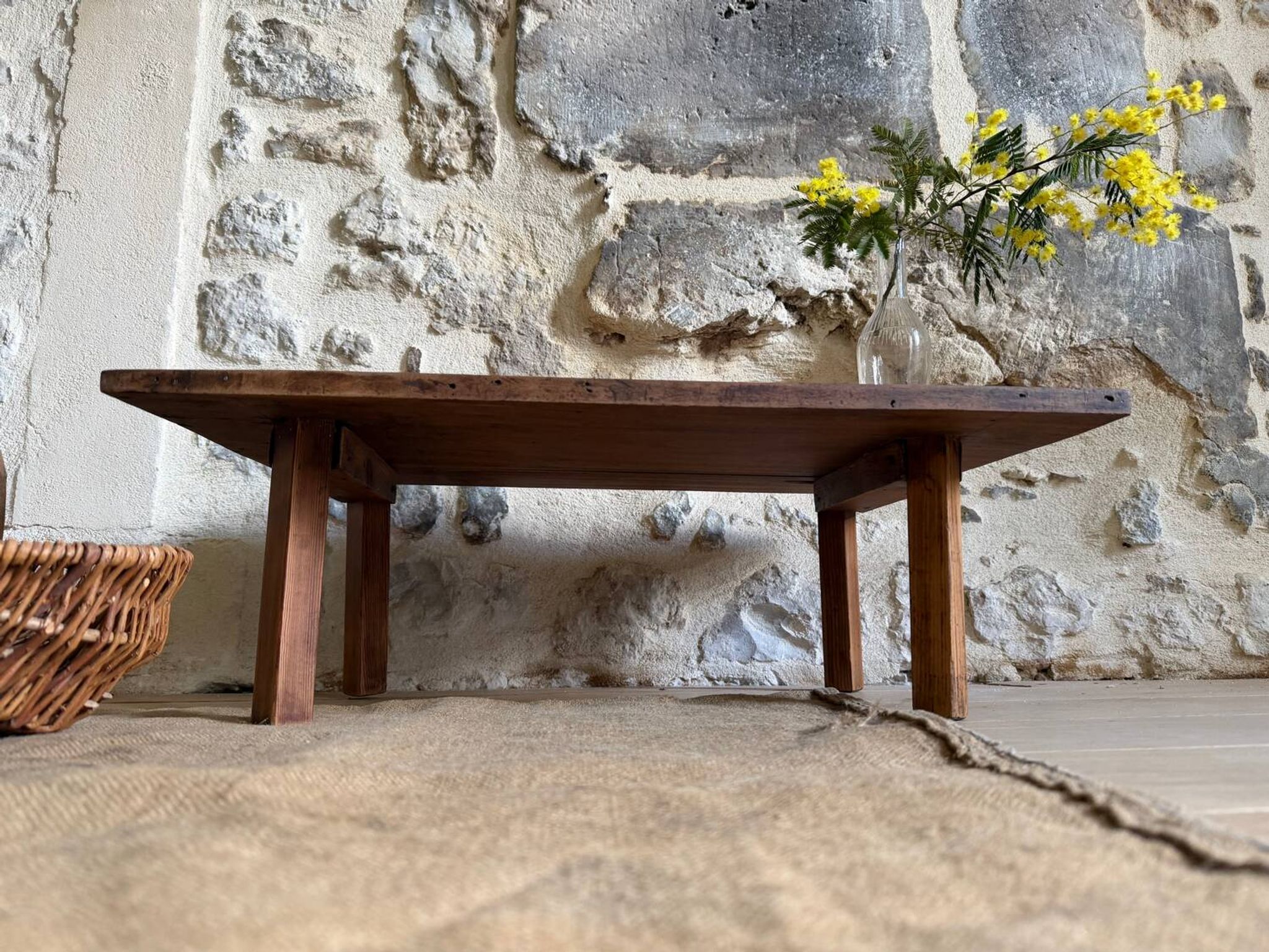 Wooden bedside table