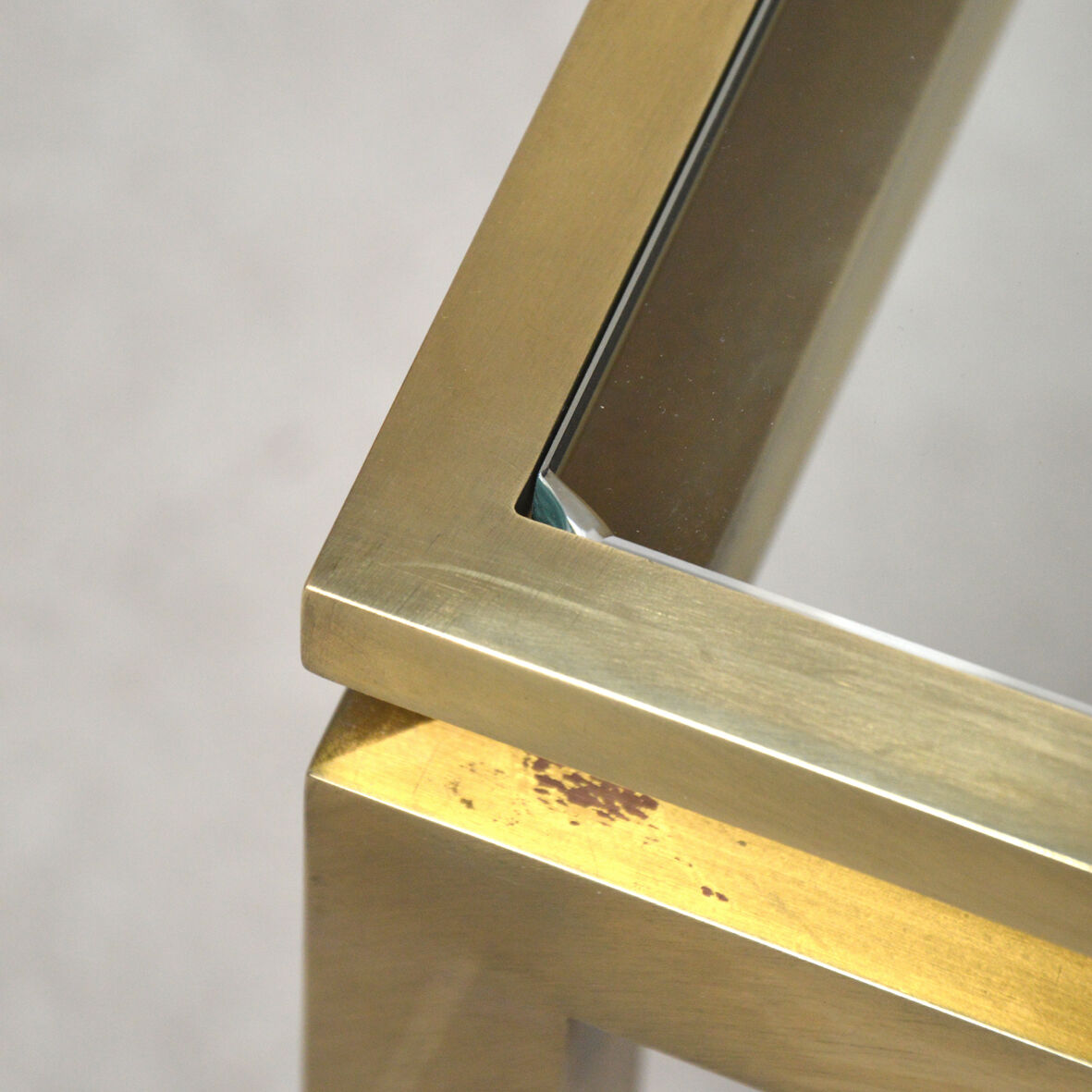 Brass coffee table by Guy Lefèvre