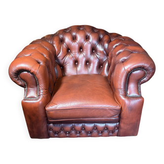 Vintage Leather Chesterfield Tub Chair – Gentleman’s Chair  Classic English