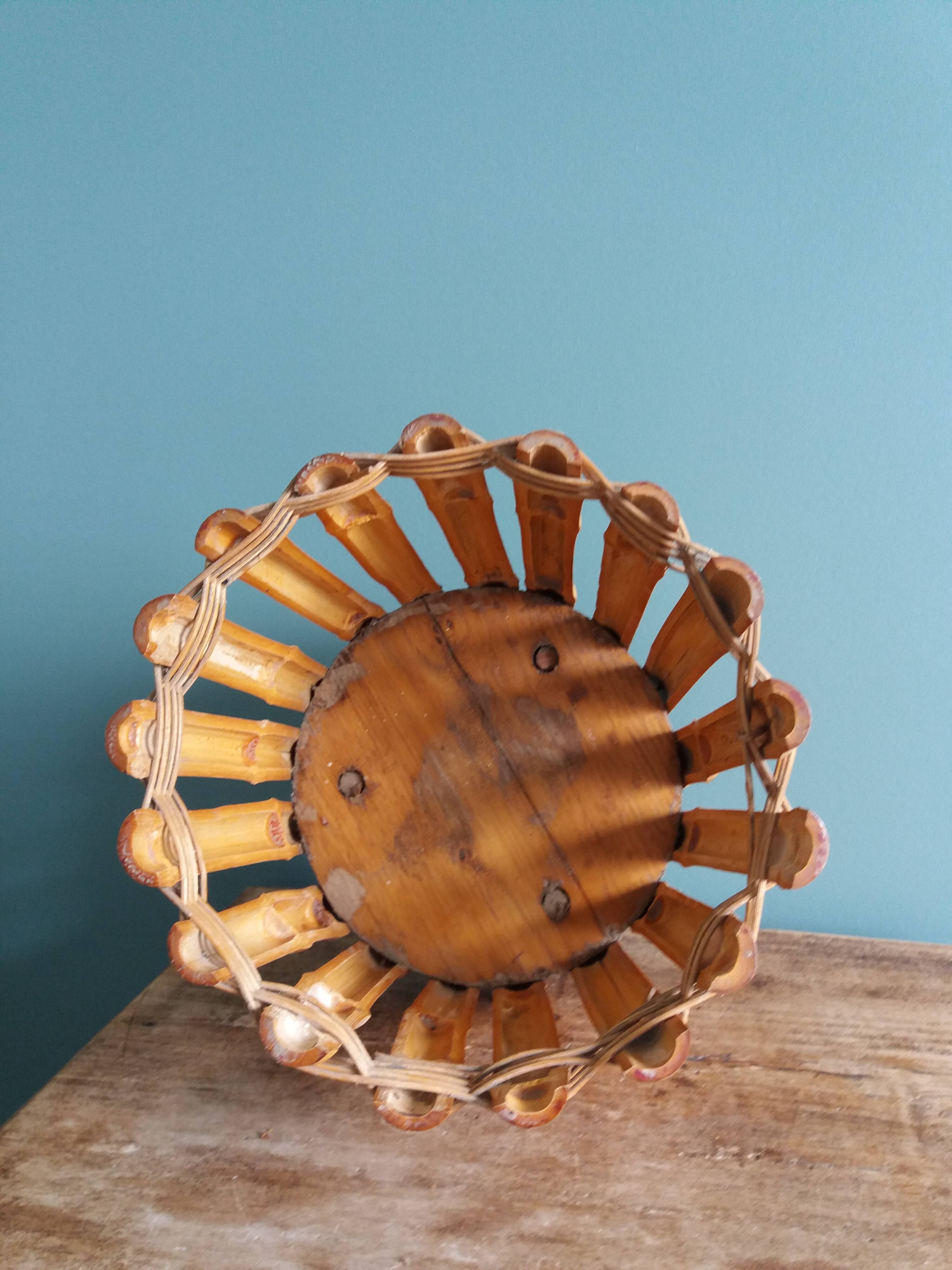 Bamboo tripod plant pot holder