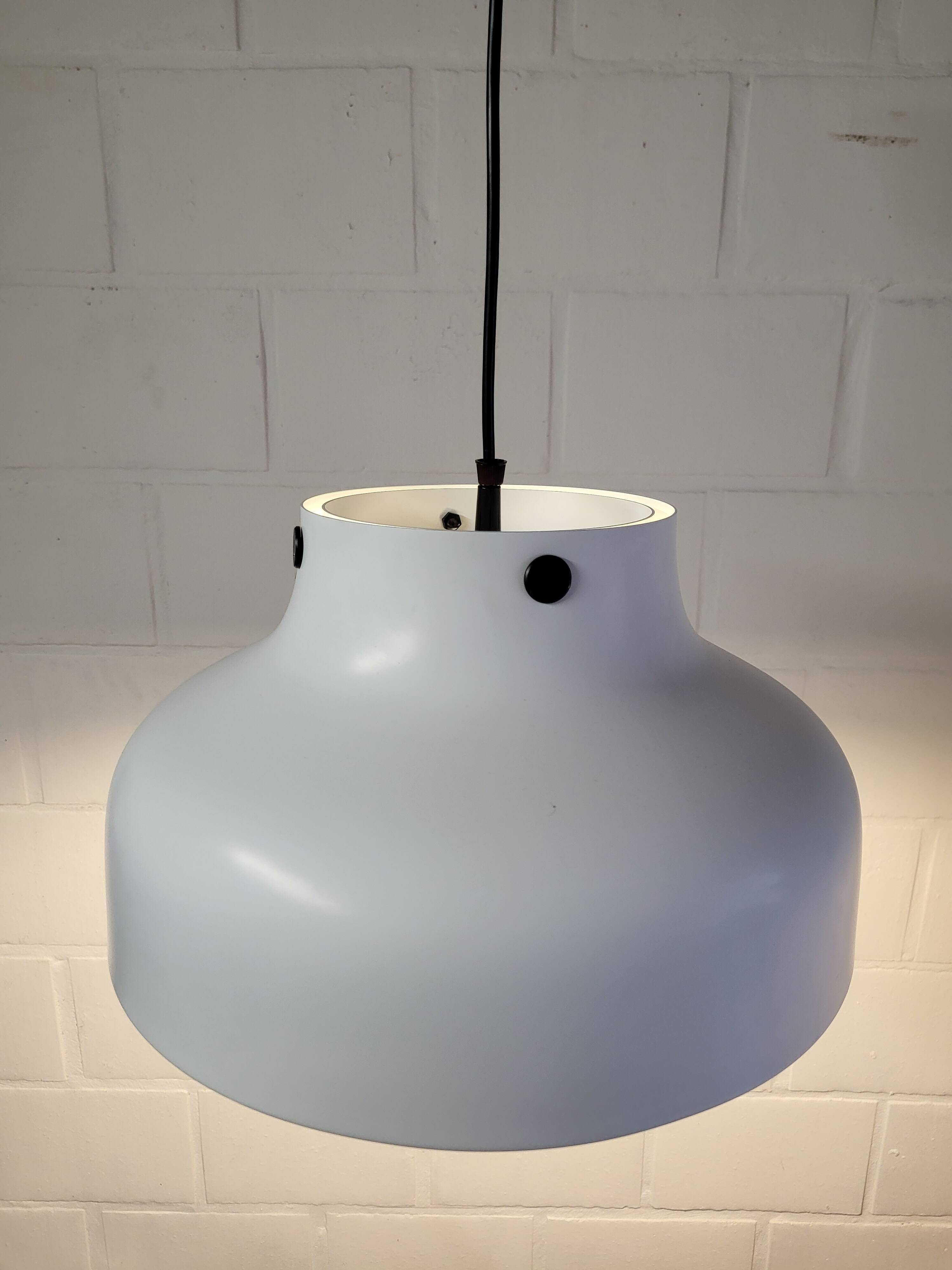 Hoffmeister Leuchten vintage pendant lamp, Scandinavian style, metal spirit.