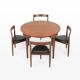 Roundette dining set by Hans Olsen for Frem Rojle, Denmark 1950s