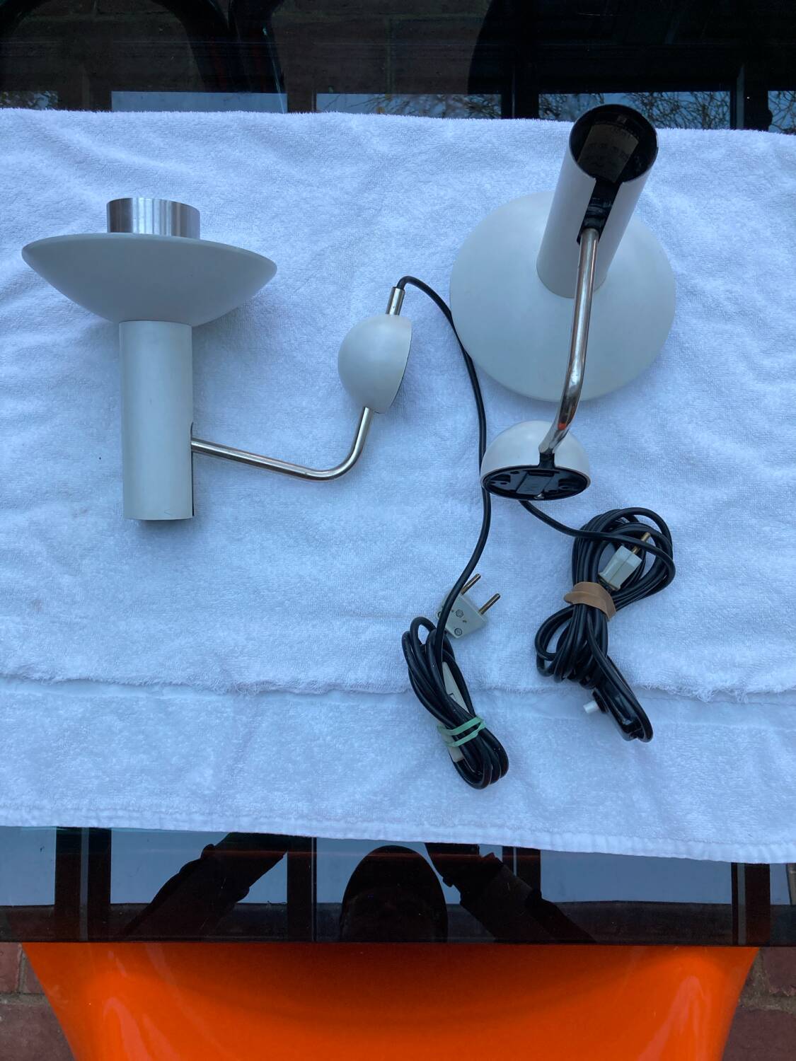 Pair of Louis Poulsen wall lights, Louise model, 60s, Denmark