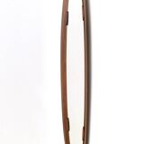 Oval Wall Mirror with a Beech Frame, Italy