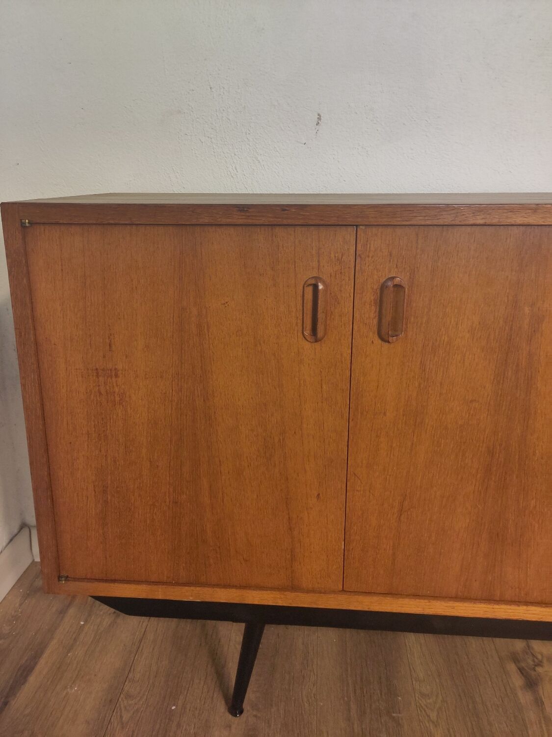 Scandinavian teak and metal sideboard