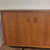 Scandinavian teak and metal sideboard