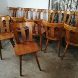 Lot of 14 vintage bistro chairs