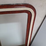Miroir Louis Philippe H112xL76 laque bordeaux blanc crème