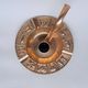 Ashtray and bronze candle holder with the 12 astrological signs of the zodiac