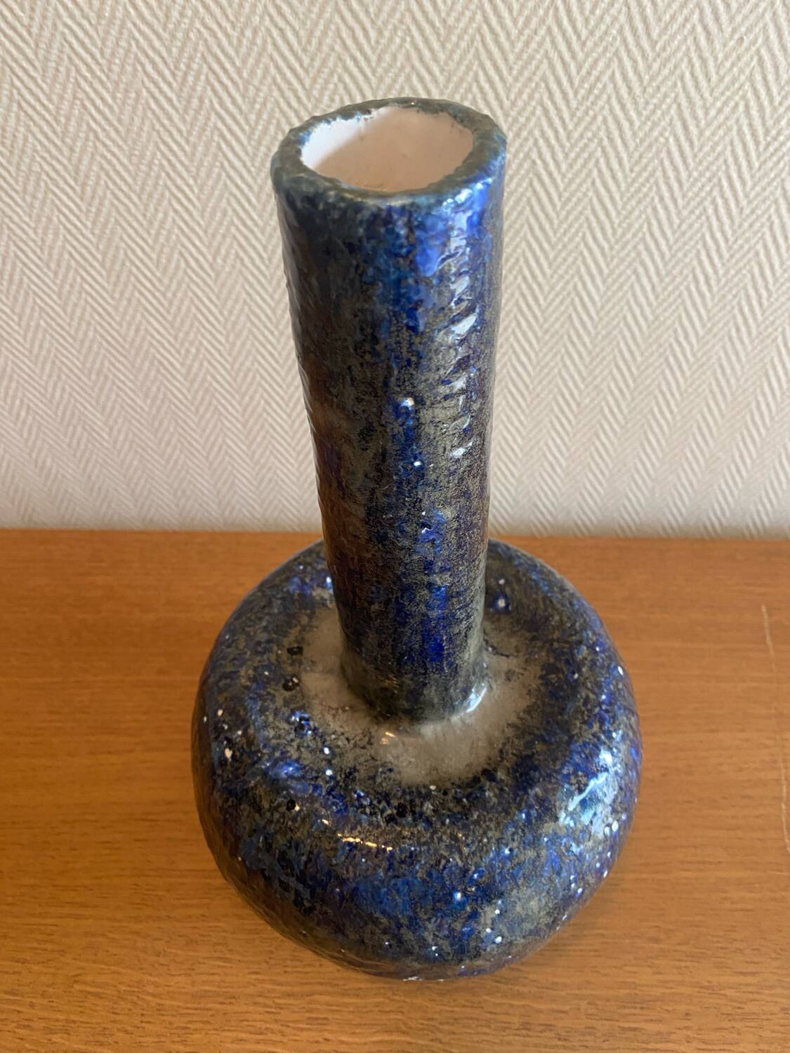 1960s sea foam ceramic vase