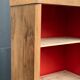 Armoire vitrée vintage bois brut 1950