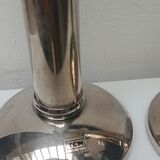 Pair of silver-plated candlesticks