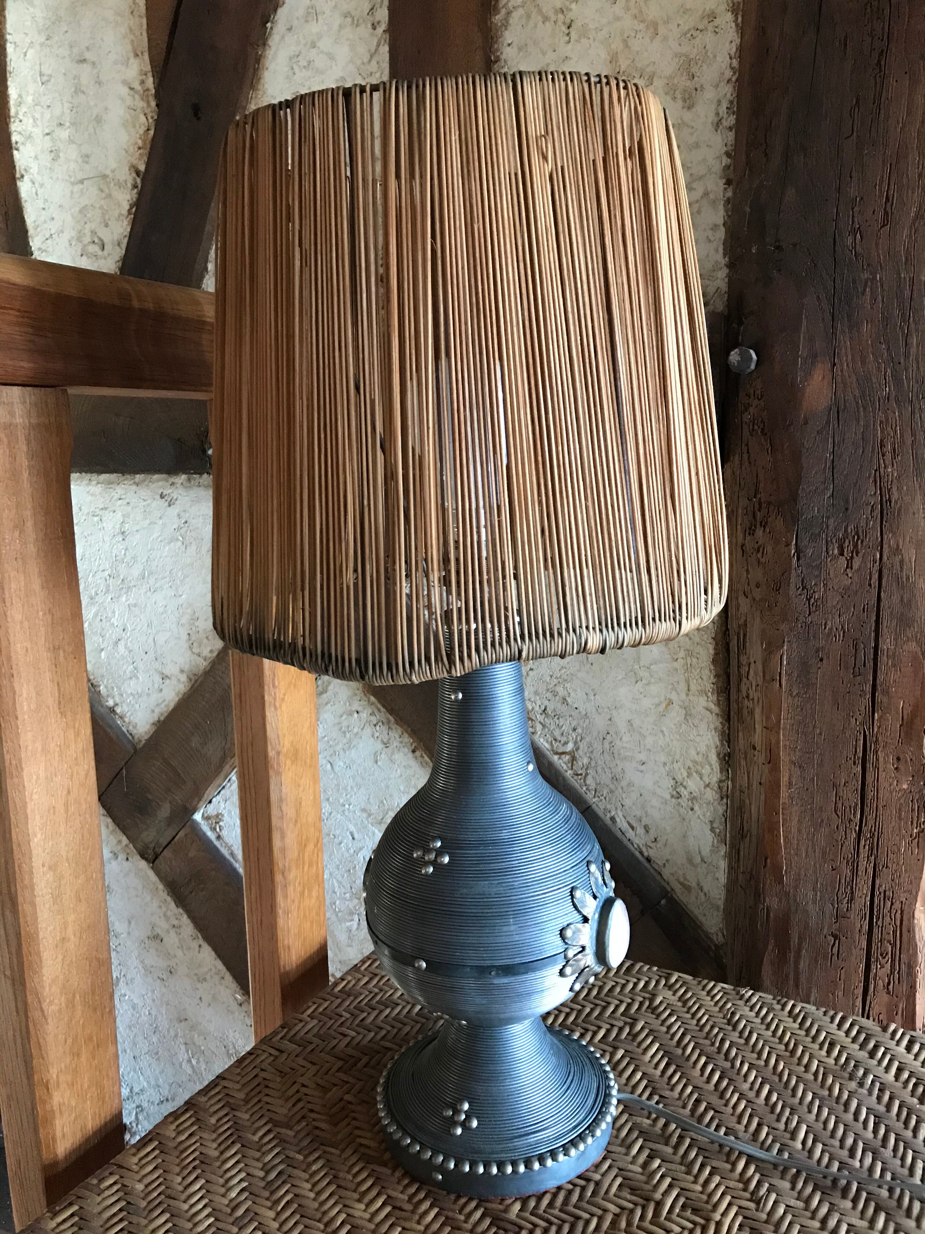 Metal bedside lamp