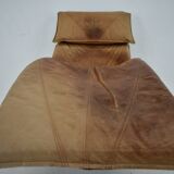 Chaise longue vintage en cuir cognac par Tord Bjorklund Suède, 1970