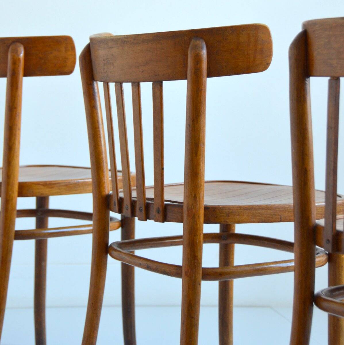 4 Thonet bistro chairs 1950s