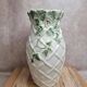 Large vintage Portuguese vase FG Trompe-l'œil vase with raised ivy decoration