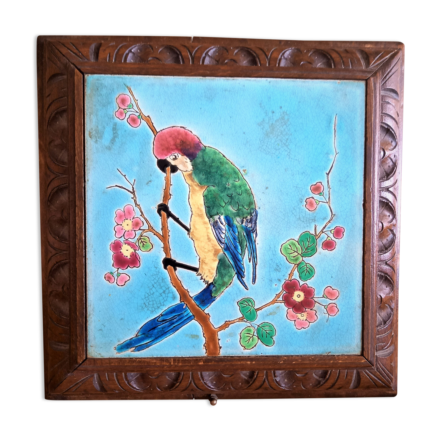 1920s musical underpants with Longwy enamels, parrot decoration