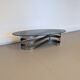 Vintage coffee table in smoked glass designed by Knut Hesterberg.