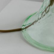 Vintage Murano glass table lamp – delicate green glass with a wavy shape – Italy 1980s – elegant decor, bedside lamp, gift idea