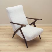 Beech armchair, Italian design, 1970s, production: Italy