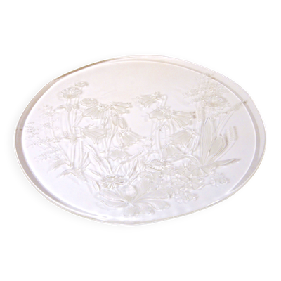 Assiette décorative en verre, Wiesengrund, Allemagne, 33 x 1cm