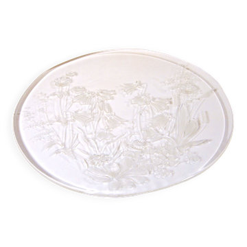 Decorative glass plate, Wiesengrund, Germany, 33 x 1cm