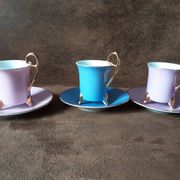 Lot de 3 tasses et soucoupes  Silea