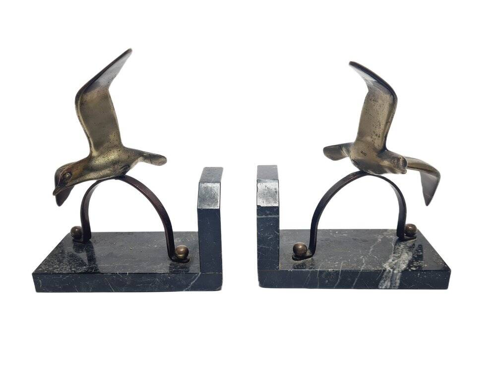 Art Deco figurative bookends, Belgium, 1930s, set of 2